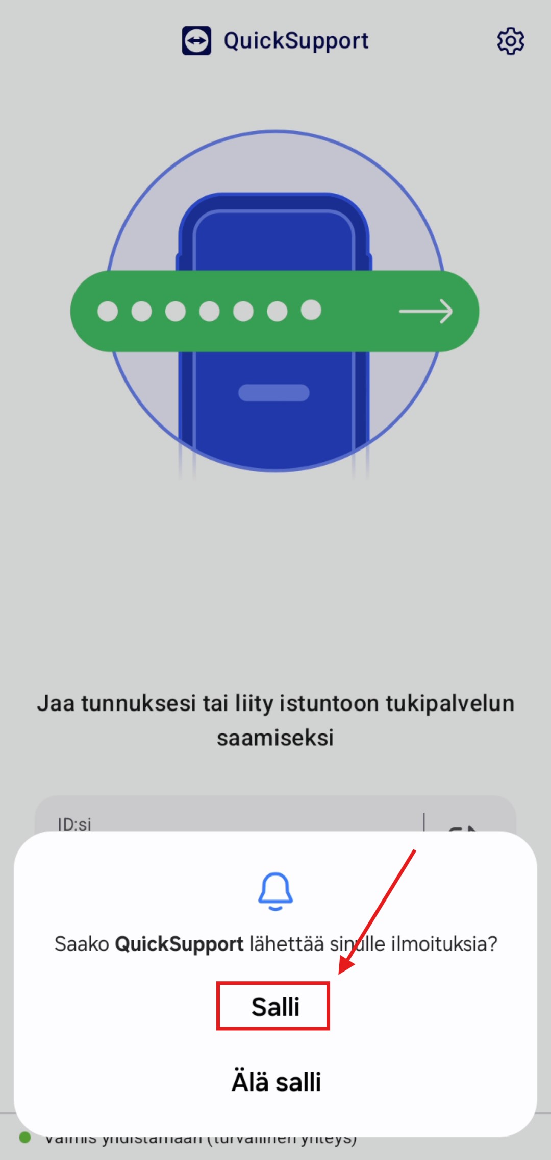 Vaihe 9: Salli ilmoitukset